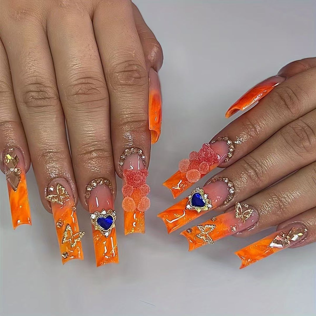 Glamorous Artistic Press-On Nail Extensions Kalsten