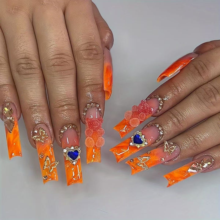 Glamorous Artistic Press-On Nail Extensions Kalsten
