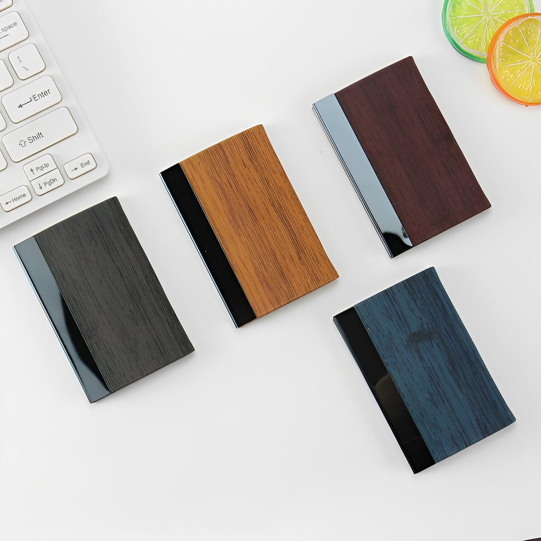 Elegant Wooden RFID-Blocking Card Holder