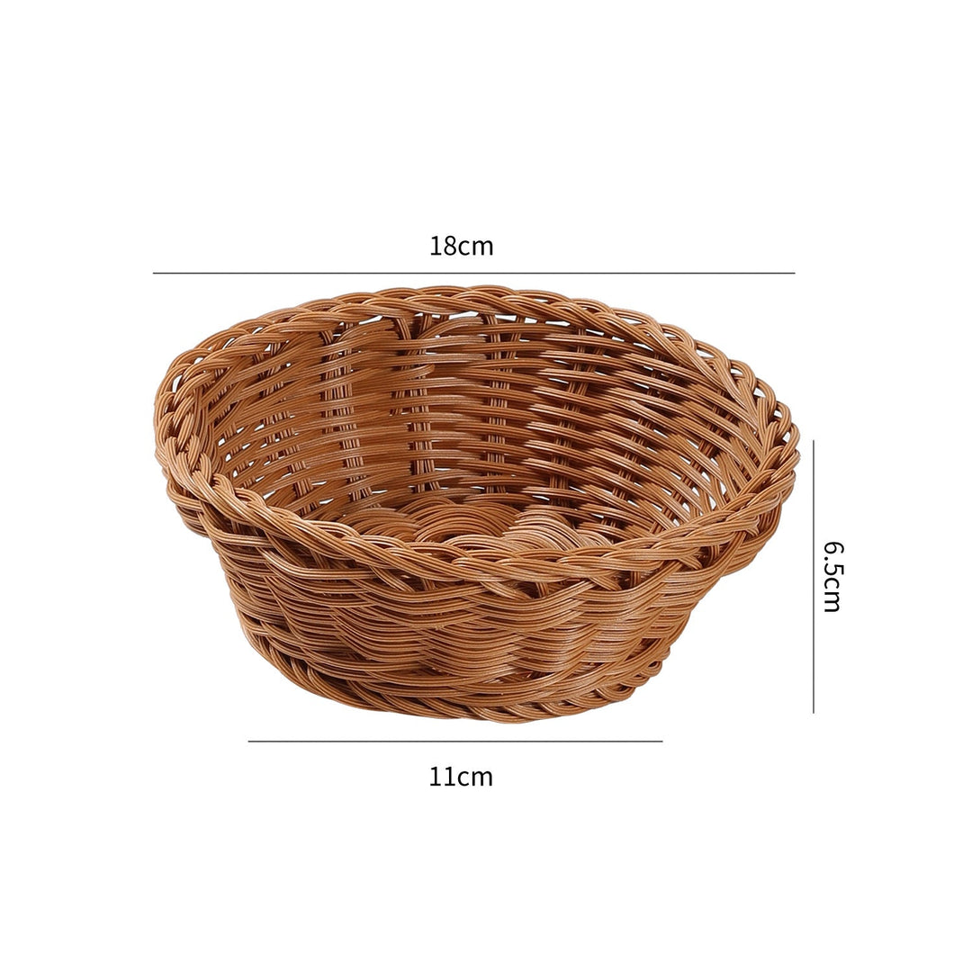 Handcrafted Round Wicker Serving Bowl Kalsten