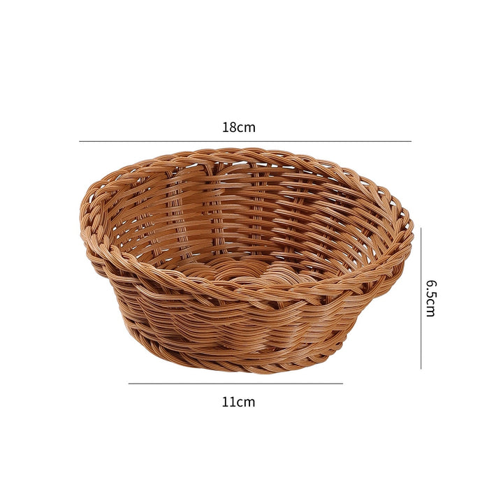Handcrafted Round Wicker Serving Bowl Kalsten