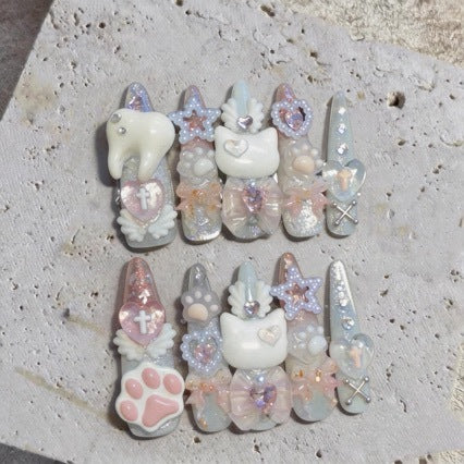 Whimsical Character-Themed Nail Art Set