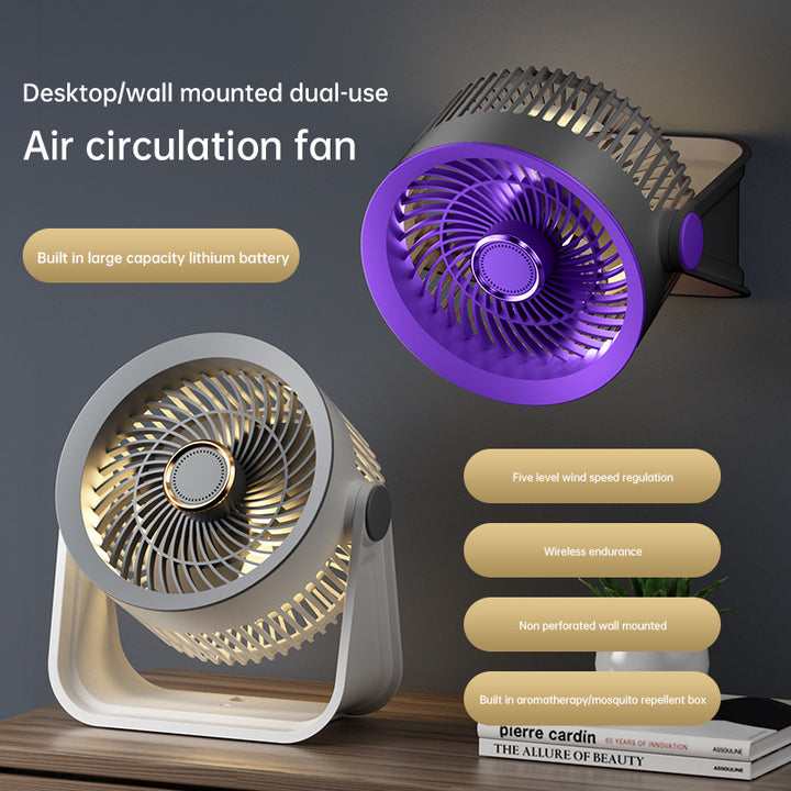Unisex nan portable rechargeable desk air circulator with adjustable tilt and whisper-quiet brushless motor Kalsten
