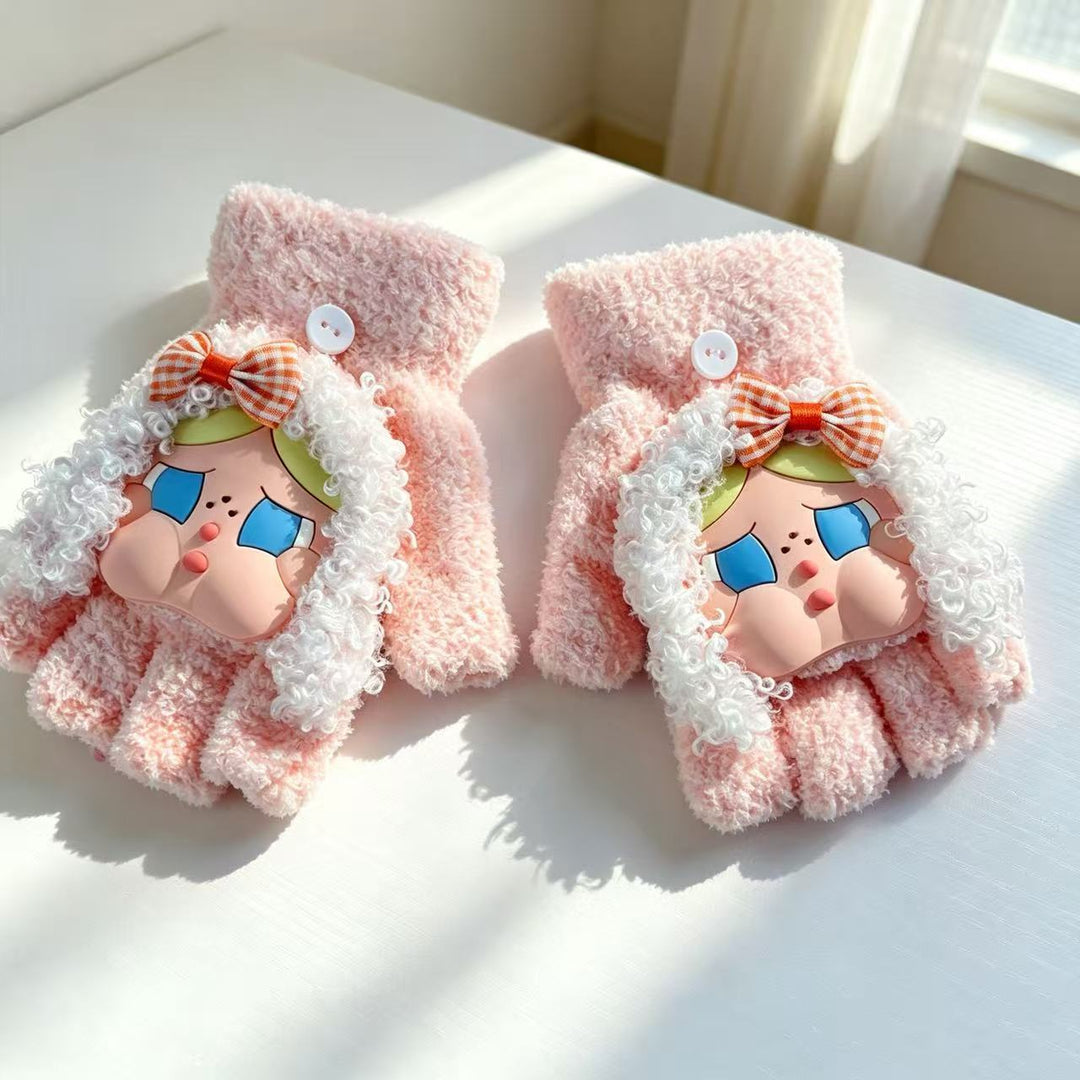 Cute Cartoon Character Fingerless Gloves Kalsten