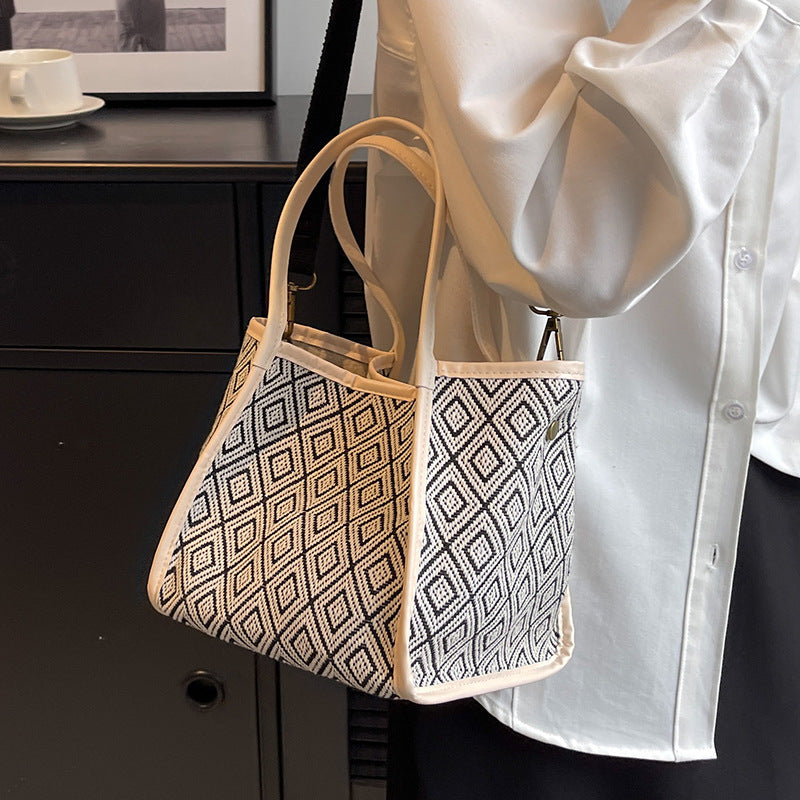 Geometric Patterned Tote Bag