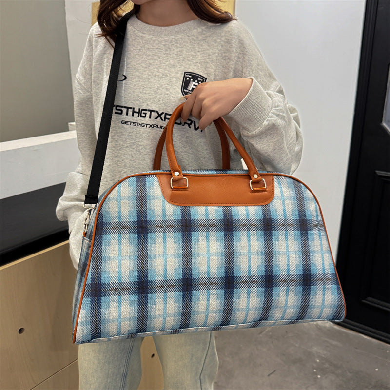 Stylish Plaid Weekend Tote Bag Kalsten