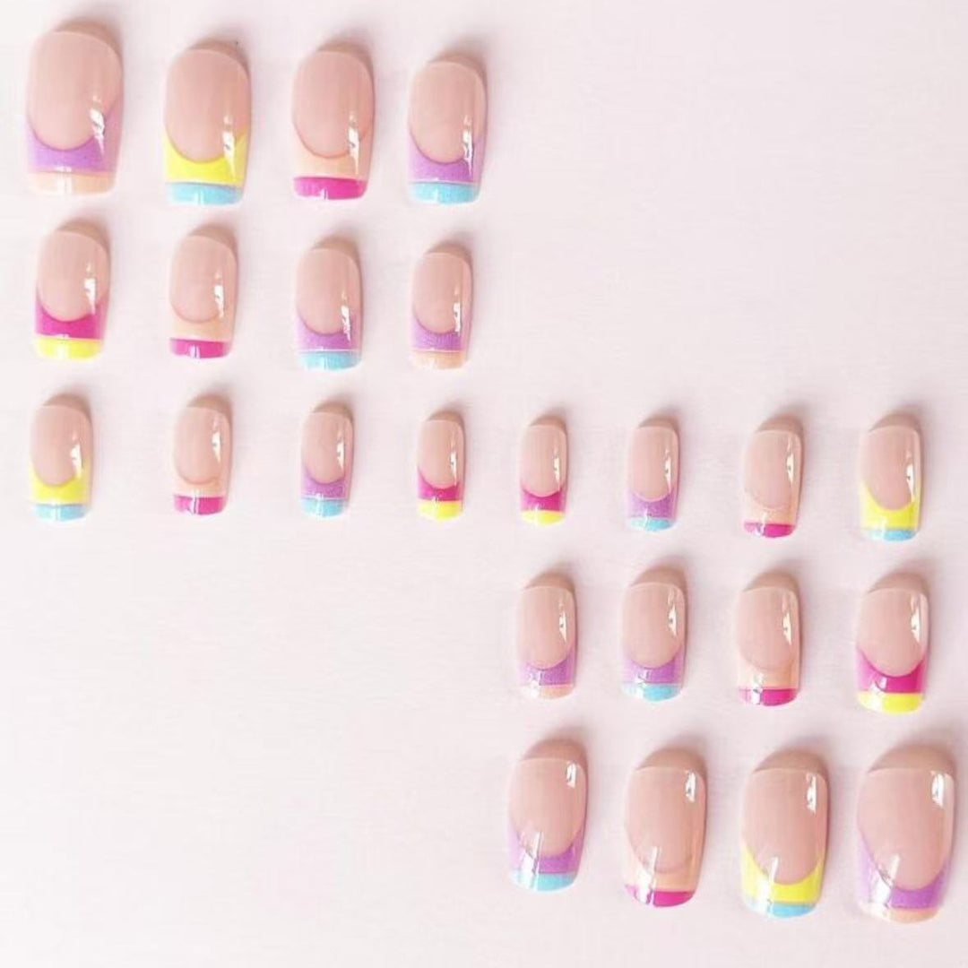 Artificial nail set with modern gradient tip design Kalsten