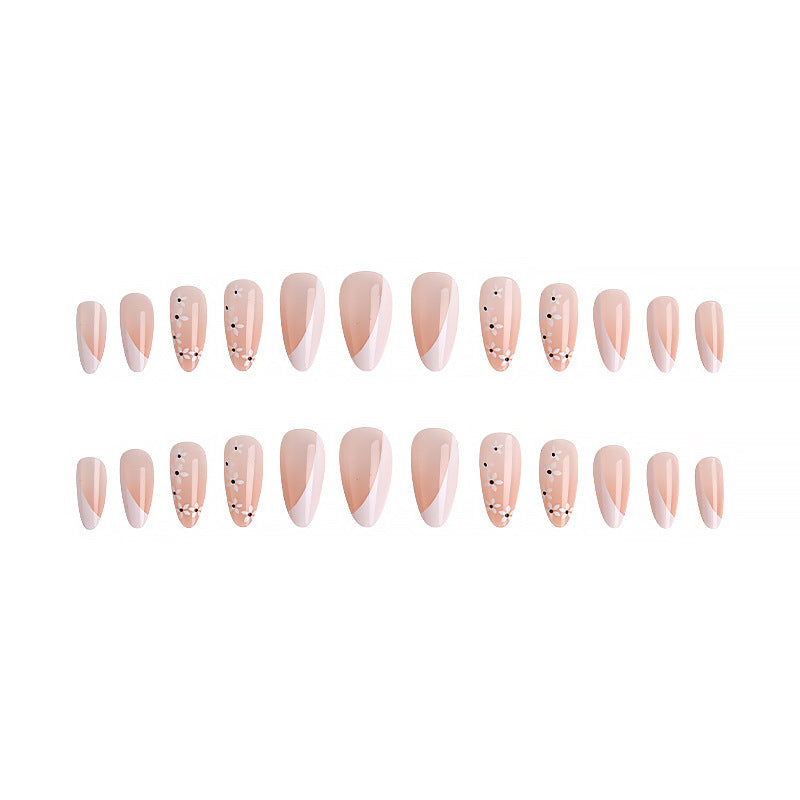 Artistic Nail Tips with Floral Accents Kalsten