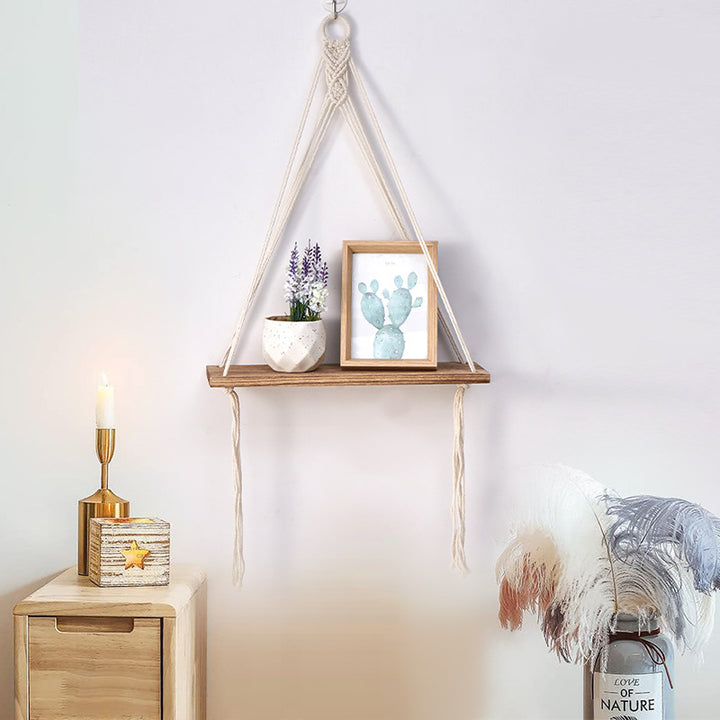Hanging Decorative Wood Shelf