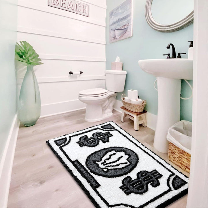 Money-Themed Plush Floor Mat