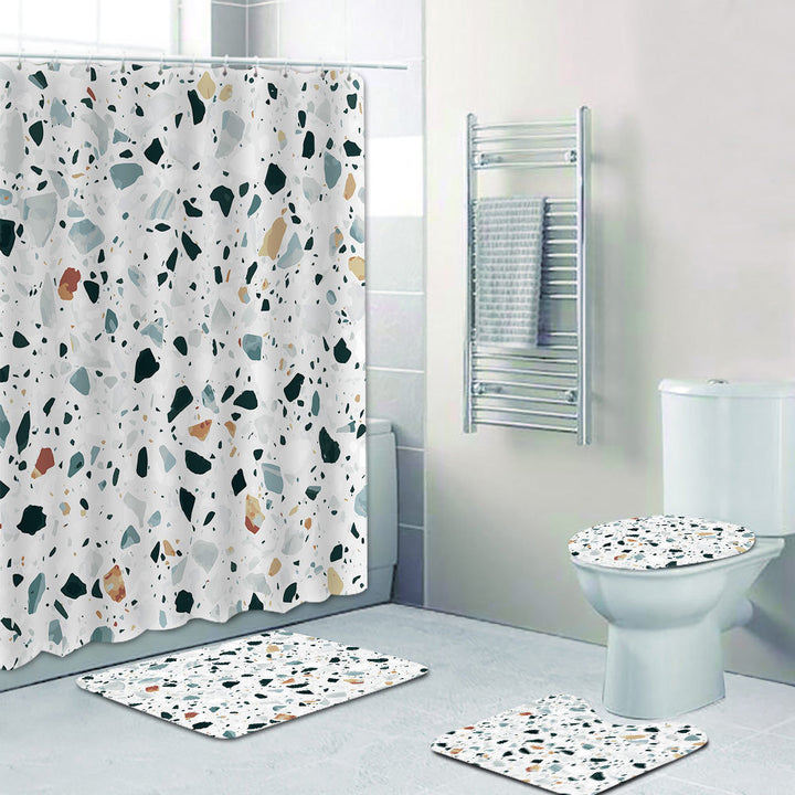 Stylish Terrazzo Print Shower Curtain Kalsten