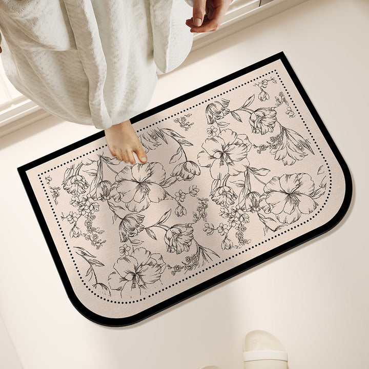 Floral Design Indoor Mat Kalsten