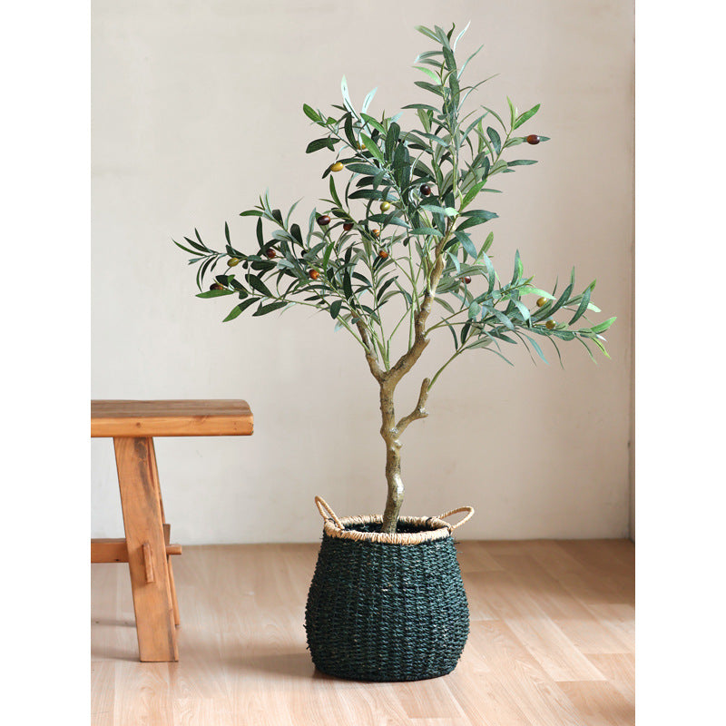 Handcrafted storage basket with natural details Kalsten