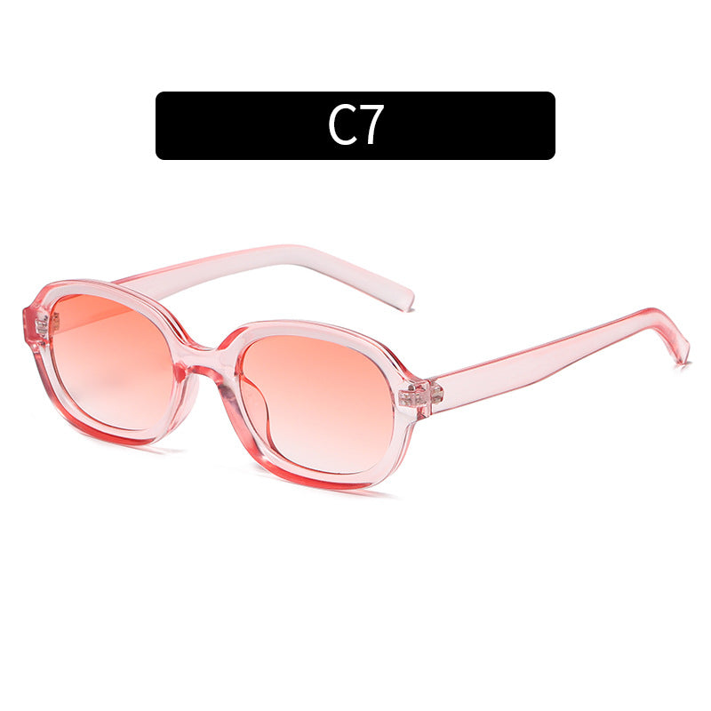 Retro Oval Frame Sunglasses
