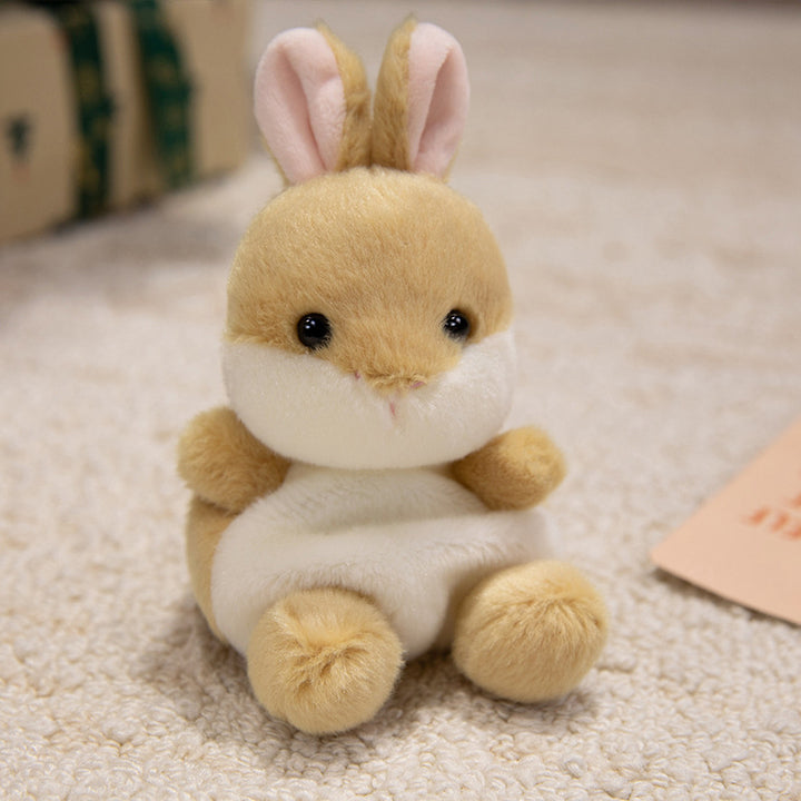 Mini Plush Otter Bag Charm with Metal Key Ring and Ultra-Soft Faux Fur Kalsten
