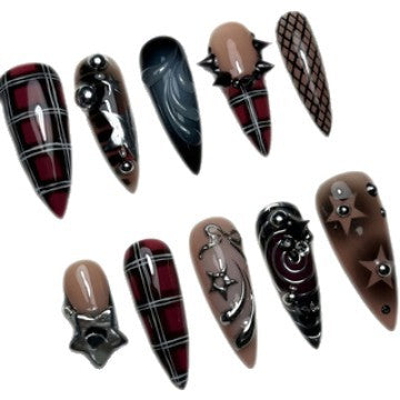 Gothic Themed Press-On Nail Art Kalsten