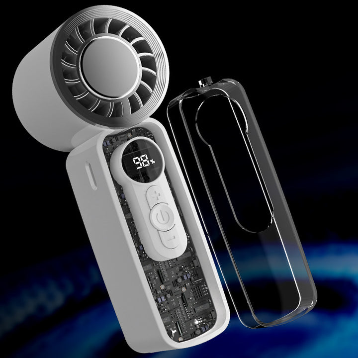 Unisex Portable Mini Dual Fan with LED Display and USB Charging Kalsten