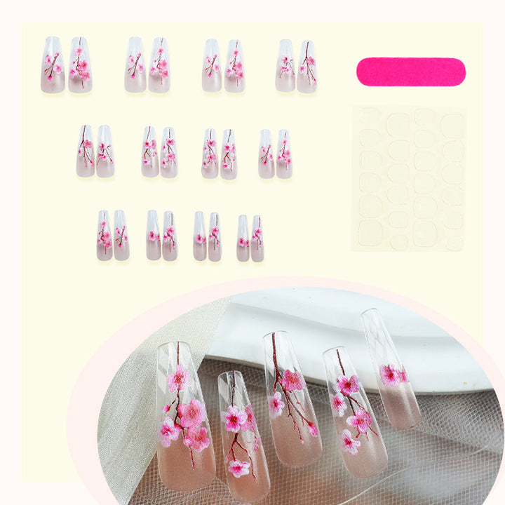 Floral-Designed Press-On Nails
