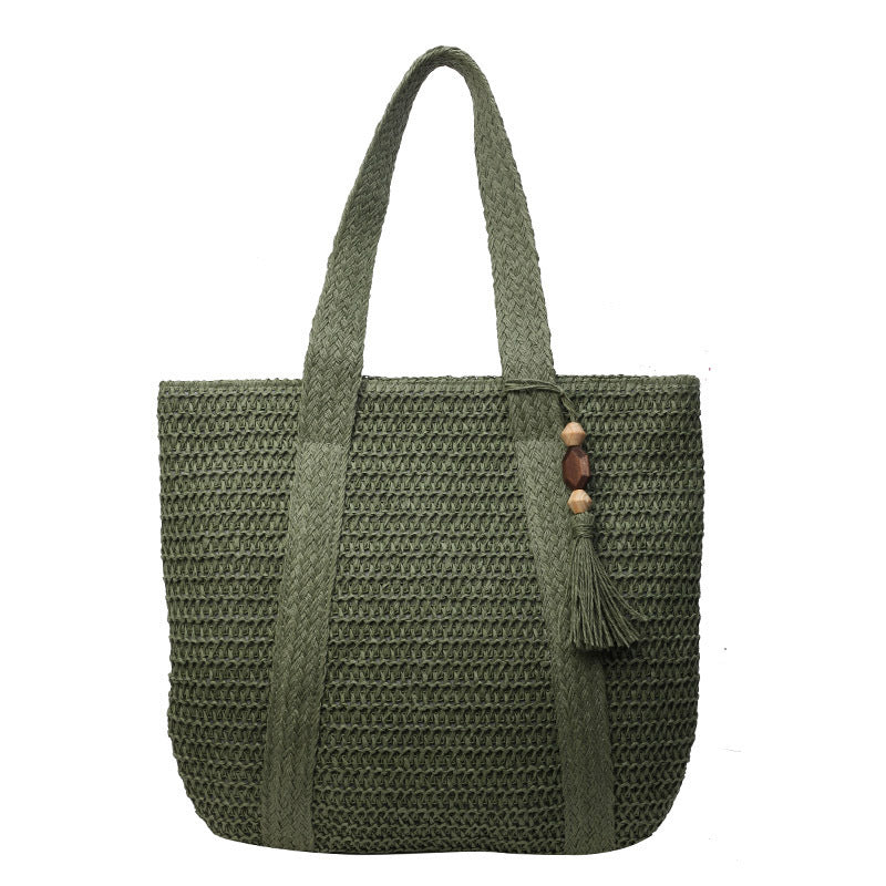 Macrame Tote with Woven Design Kalsten