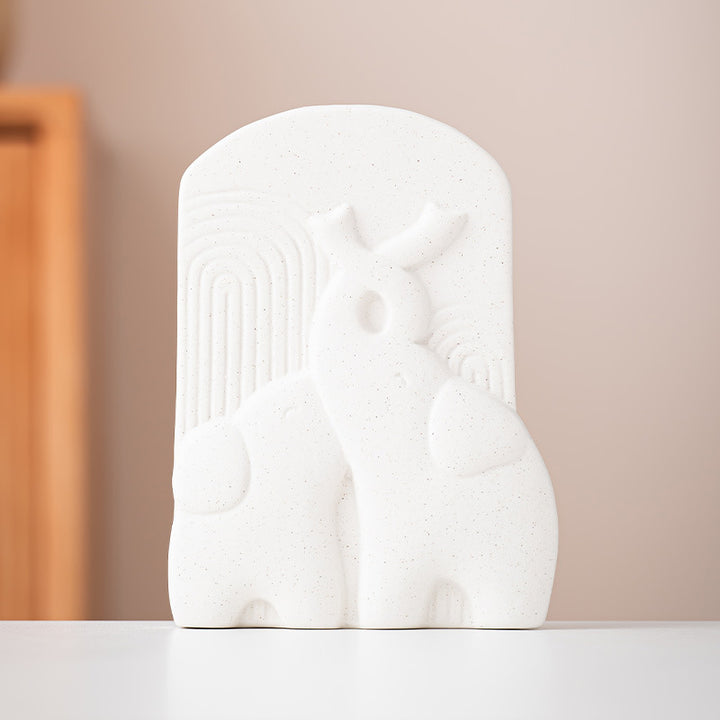 Artistic Elephant-Shaped Decorative Sculpture