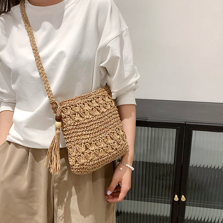 Hand-knotted macrame bag with special wave pattern Kalsten