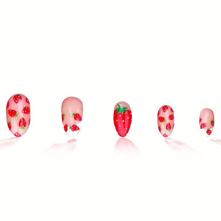 Strawberry-Themed Press-On Nail Set Kalsten