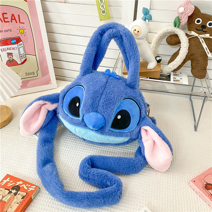 Plush Animal-Themed Crossbody Bag