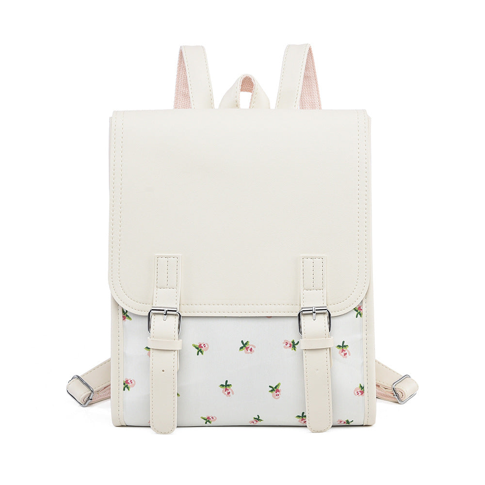 Floral Print Structured Backpack Kalsten