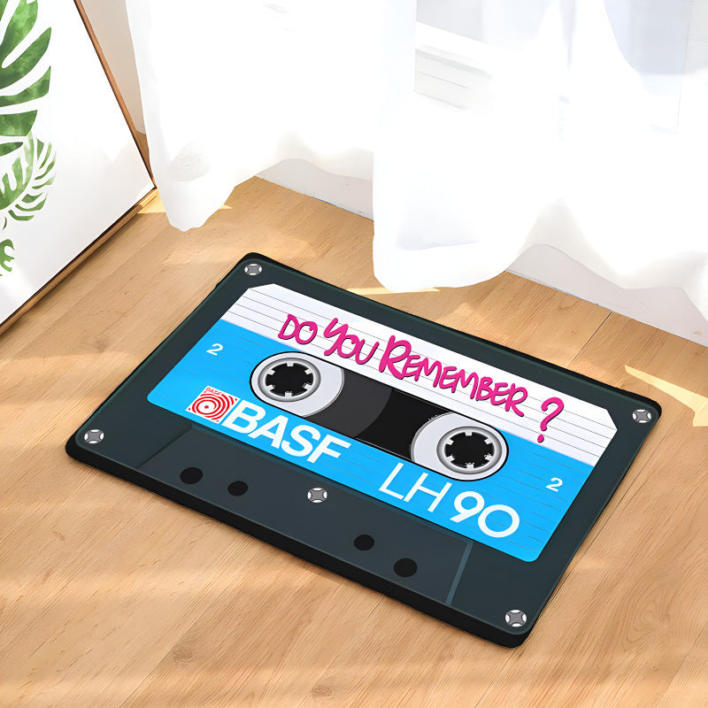 Retro-Inspired Cassette Tape Floor Mat
