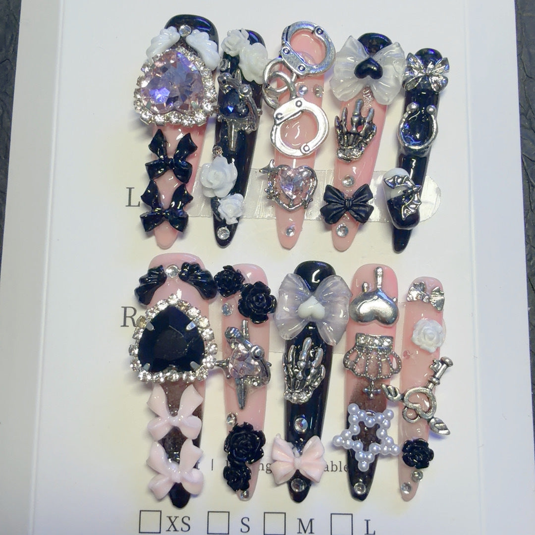 Decorative Gothic-Themed Press-On Nails