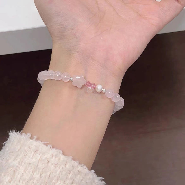 Elegant Rose Quartz Stretch Bracelet Kalsten