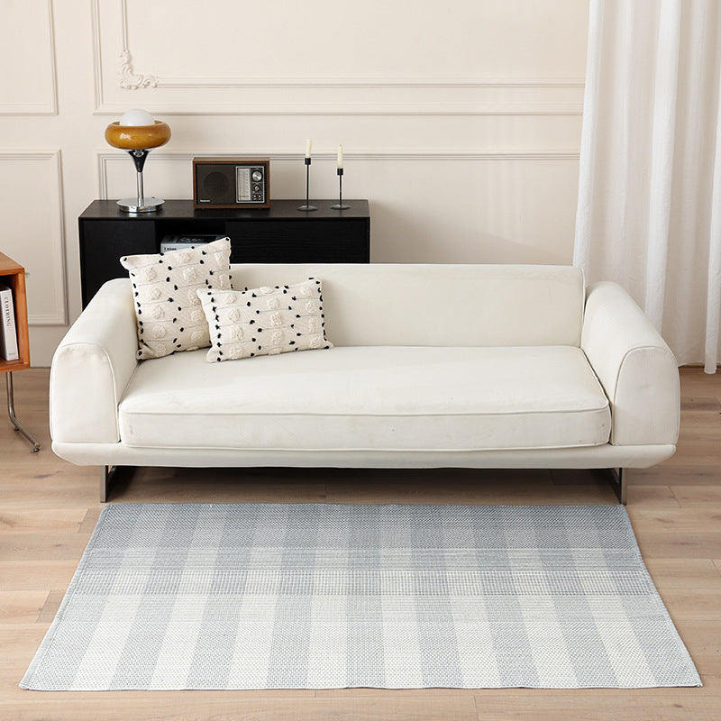 Striped Flat-Woven Cotton Rug in Kilim Style Kalsten