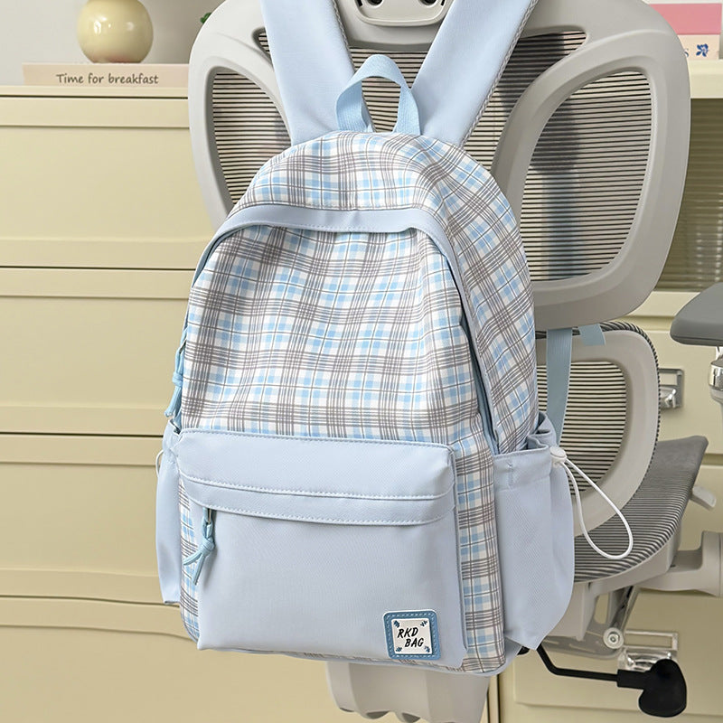 Checked Patterned Backpack Kalsten