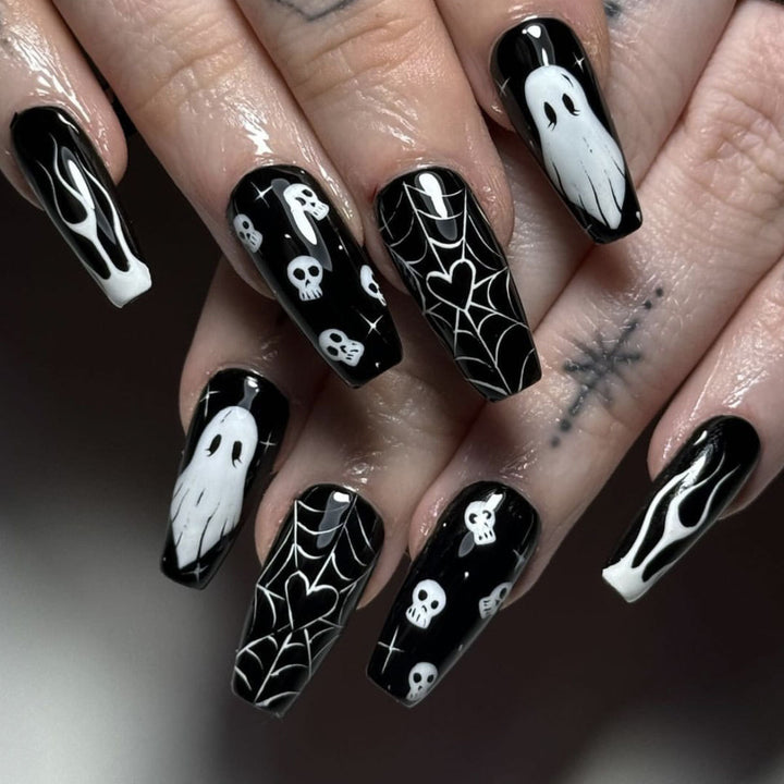 Halloween-Themed Acrylic Nail Set Kalsten