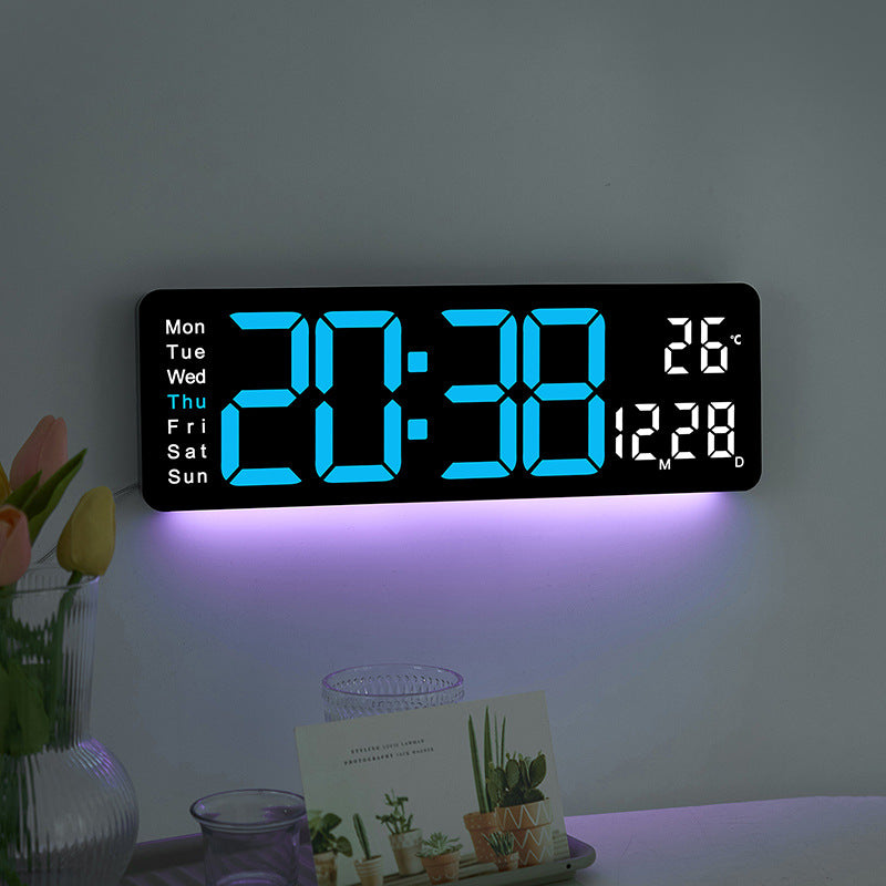 Digital LED Alarm Clock with Temperature and Day of the Week Display Kalsten