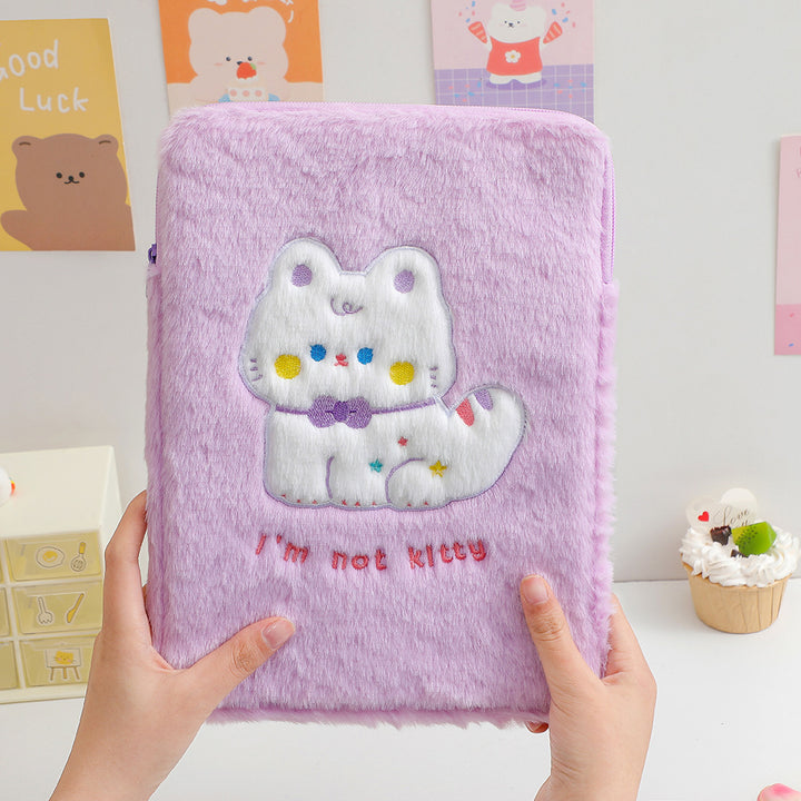 Cute Cat-Themed Furry Pencil Case Kalsten