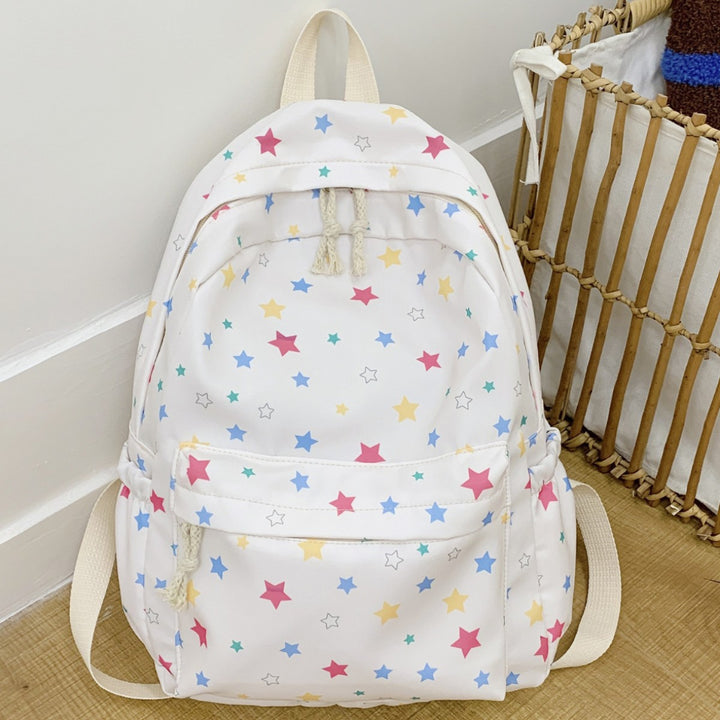 Backpack with Colorful Star Pattern and Practical Organization Compartments Kalsten