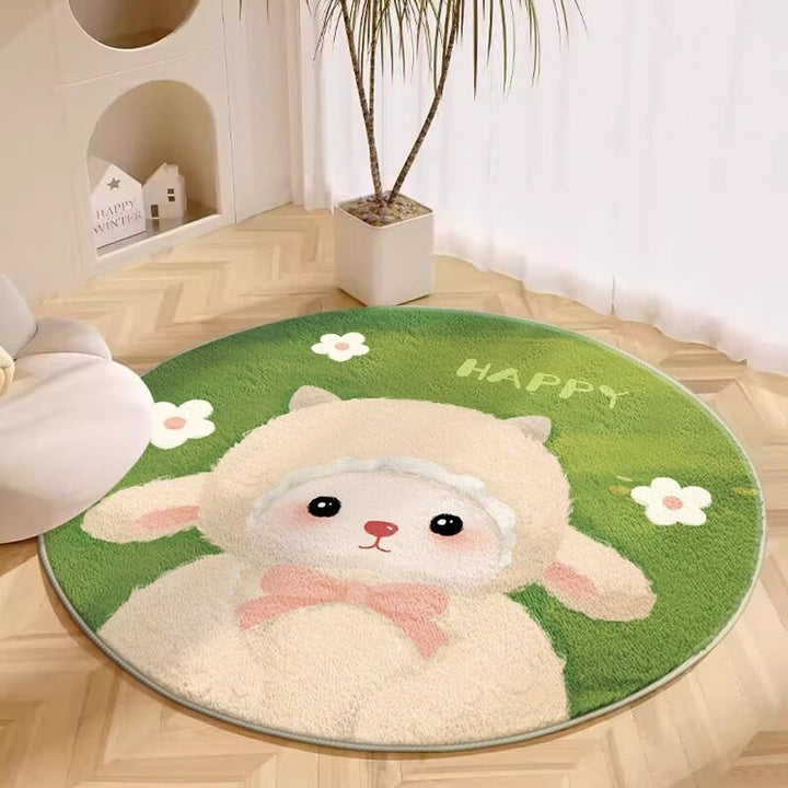 Plush Cartoon Dog Area Rug