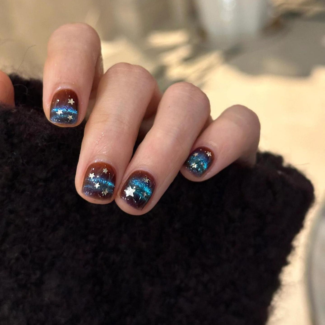 Glamorous Art Nails with Sparkling Star Design Kalsten