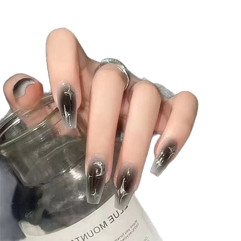 Glamorous artificial nails with rhinestone details Kalsten
