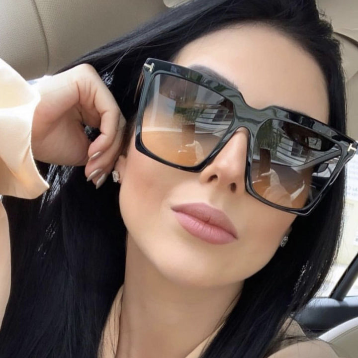 Women's square sunglasses with elegant metal accent Kalsten