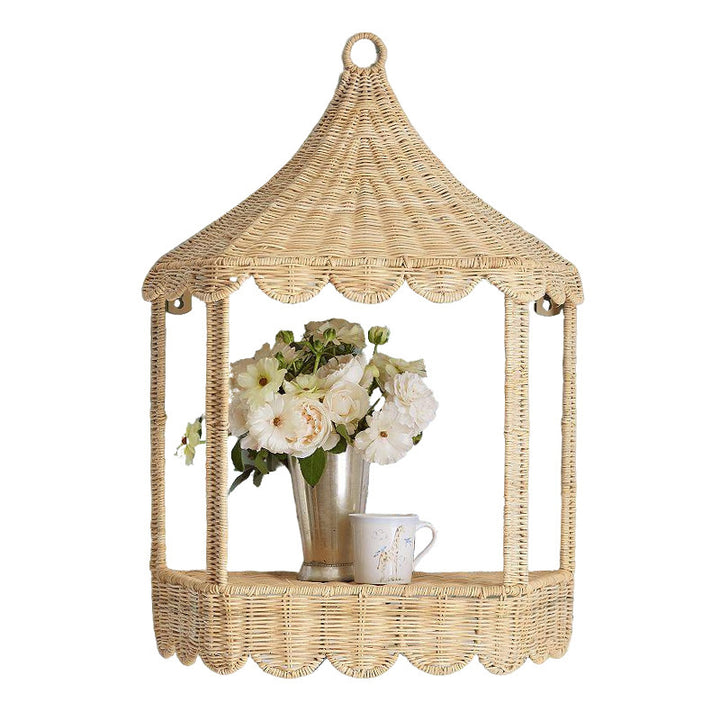 Playful Flower Plate Made of Wicker Kalsten