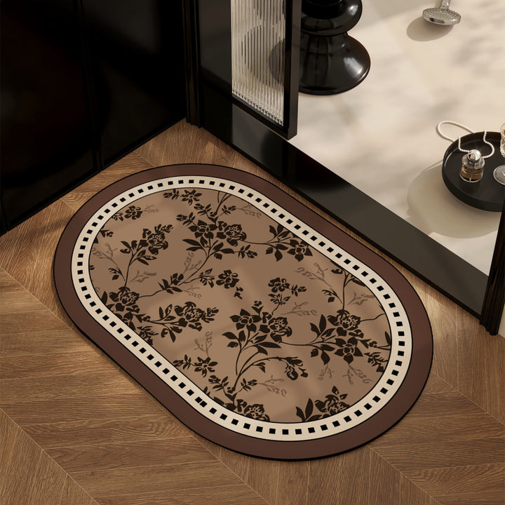Floral Print Indoor Area Mat