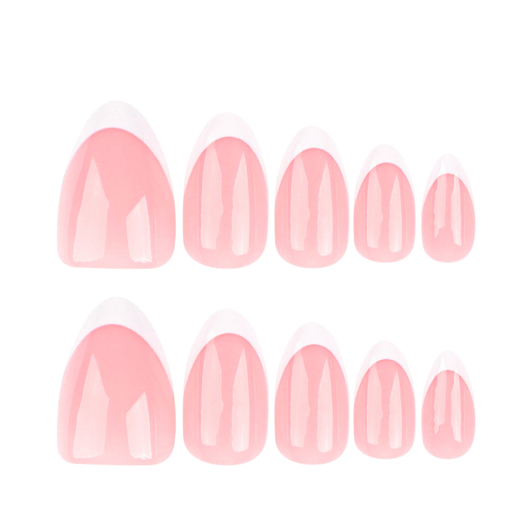Classic French Tip Press-On Nail Extensions Kalsten
