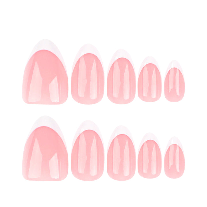 Classic French Tip Press-On Nail Extensions Kalsten