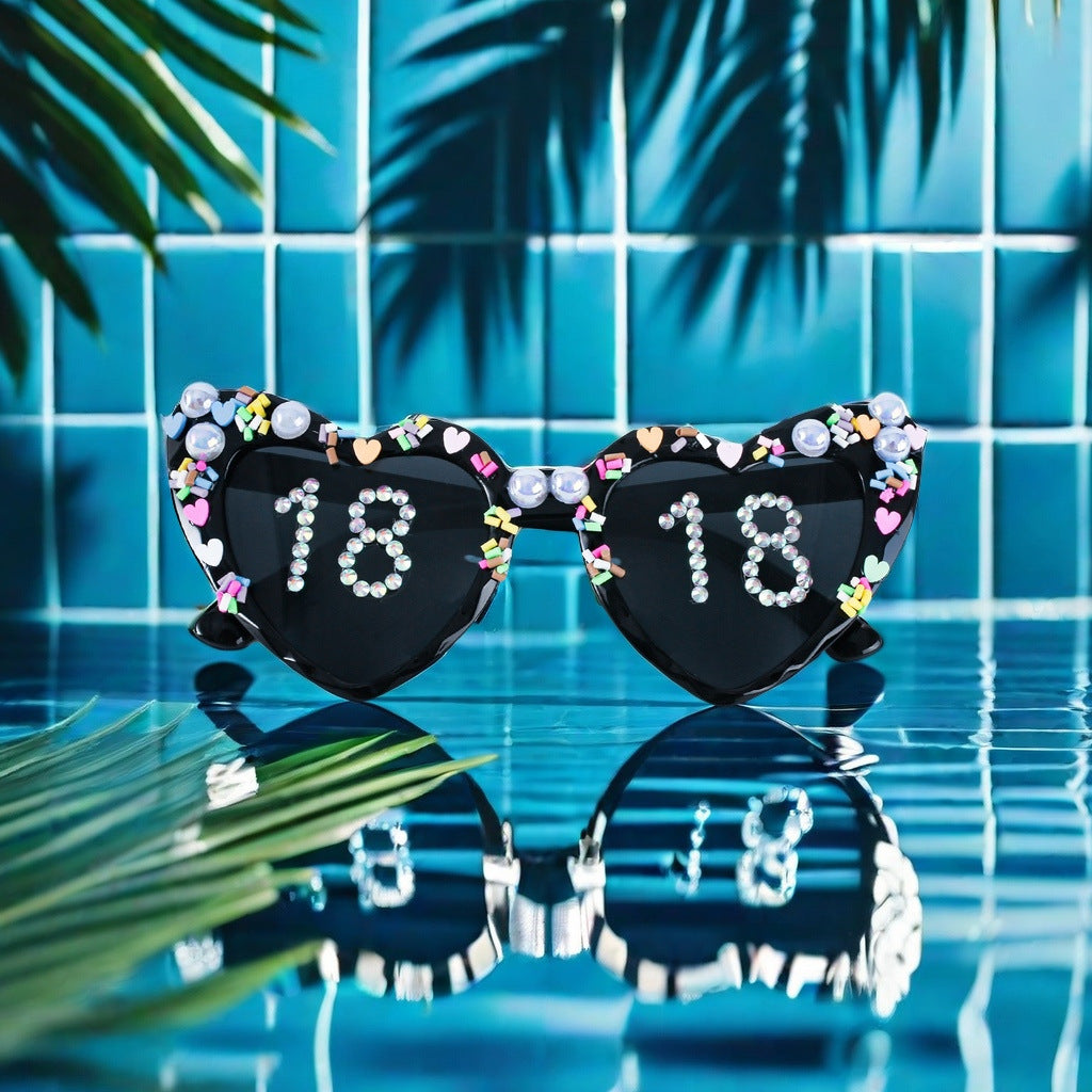 Decorative Celebration Heart-Shaped Sunglasses Kalsten