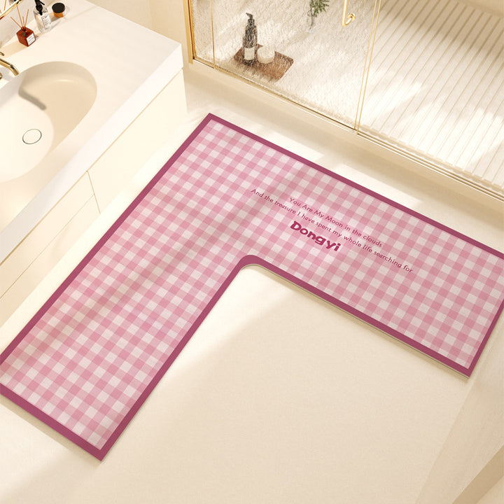 L-Shaped Soft Bath Mat Kalsten