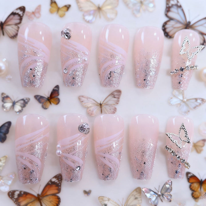 Glamorous 3D Rhinestone Nail Art Extensions Kalsten