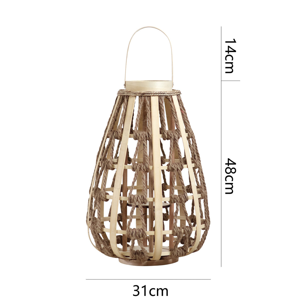 Decorative lantern made of rattan Kalsten