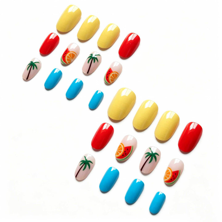 Tropical Fruit-Themed Nail Art Kit